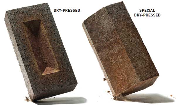 Pressed bricks